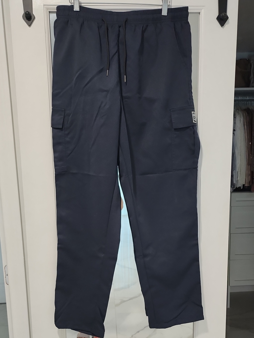 Men's Navy Cargo Drawstring Pants